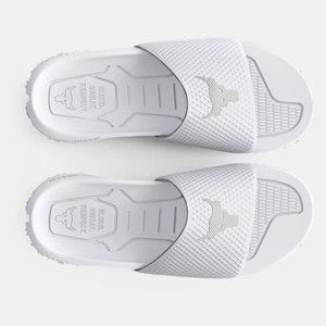 Under Armour Project Rock Slides 2.0 - White/Halo Gray